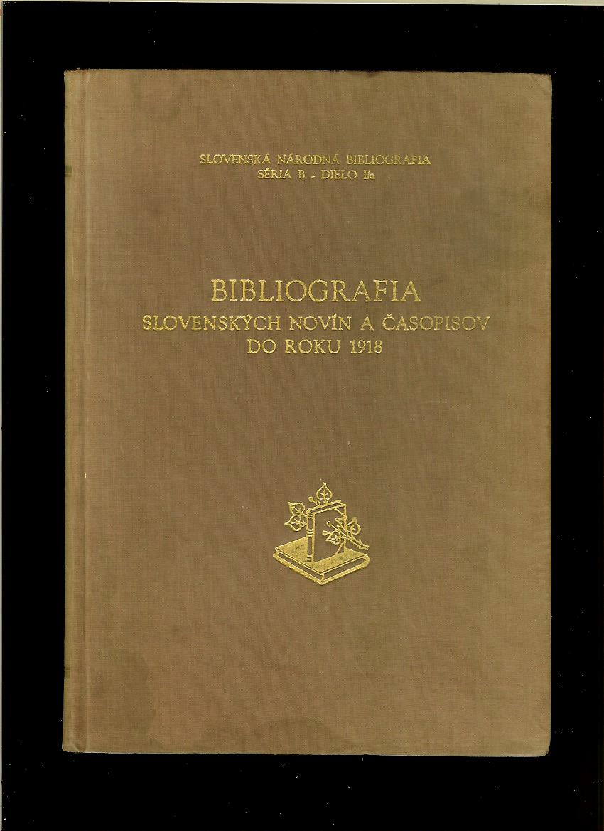 Michal Potemra: Bibliografia slovenských novín a časopisov do roku 1918