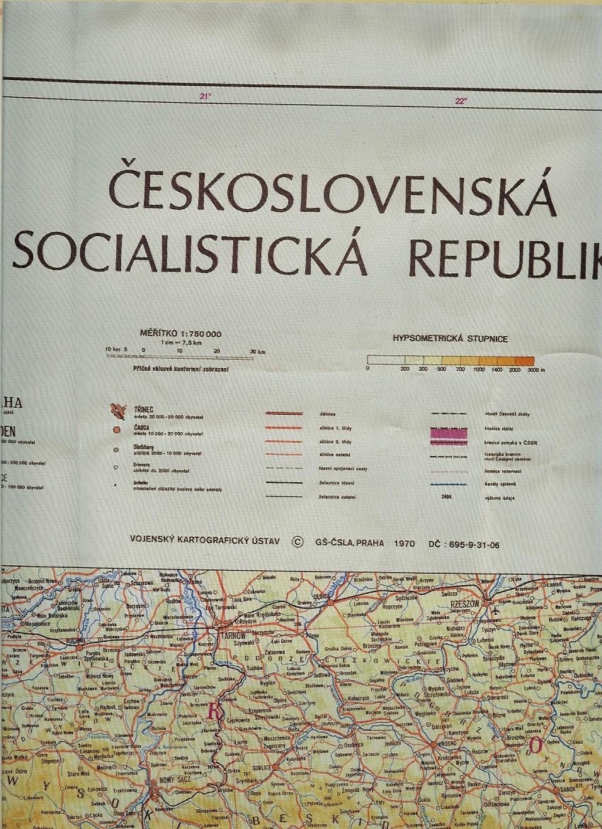 Československá socialistická republika - textilná mapa