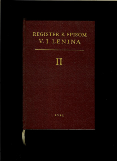 Register k spisom V. I. Lenina II. /1961/