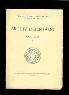 Archiv orientální XXIII - 1955