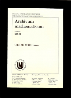 Z. Došlá, J. Vosmanský (ed.): Archivum Mathematicum. CDDE 2000 Proceedings