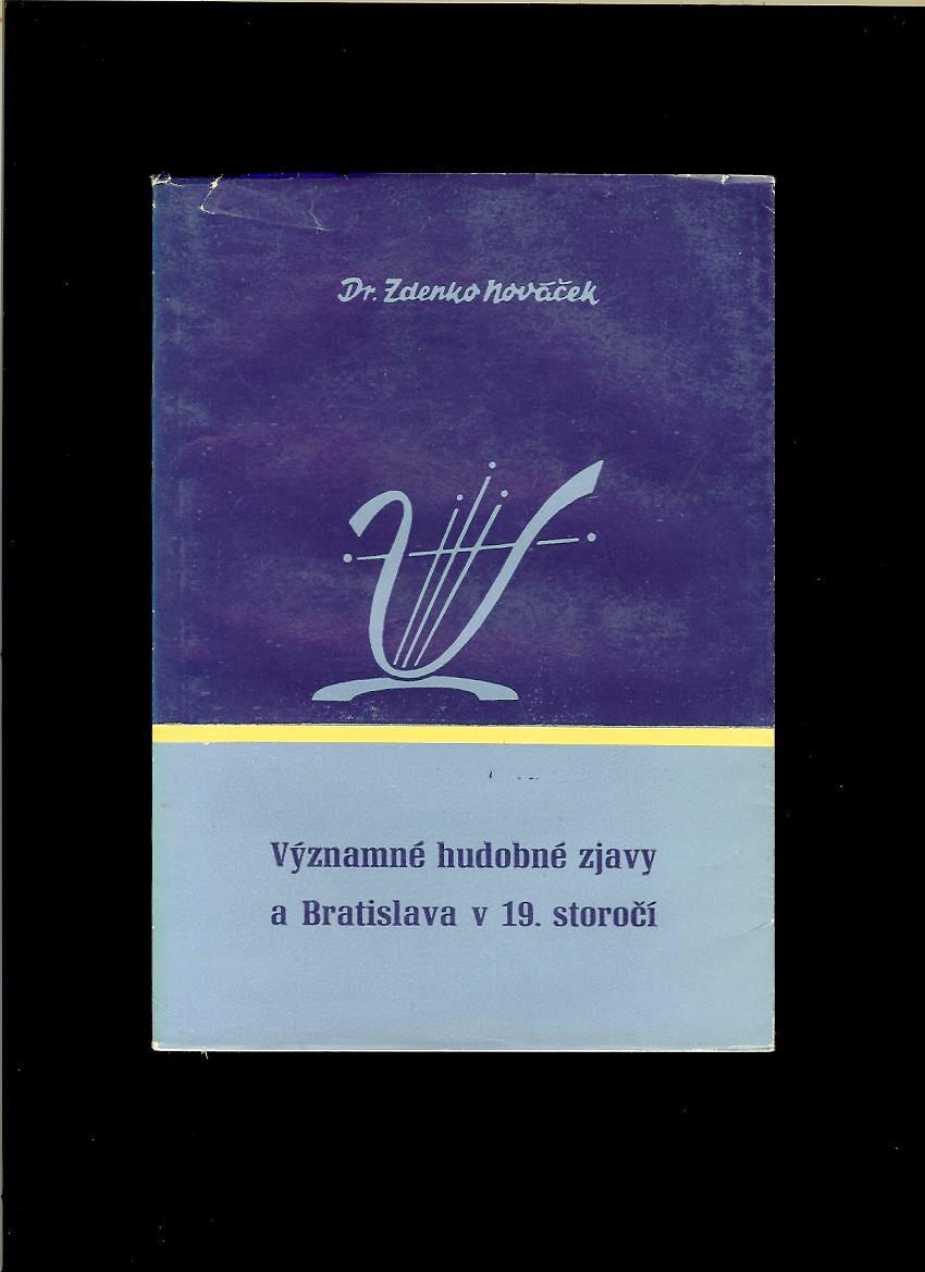 Zdenko Nováček: Významné hudobné zjavy a Bratislava v 19. storočí /1961/