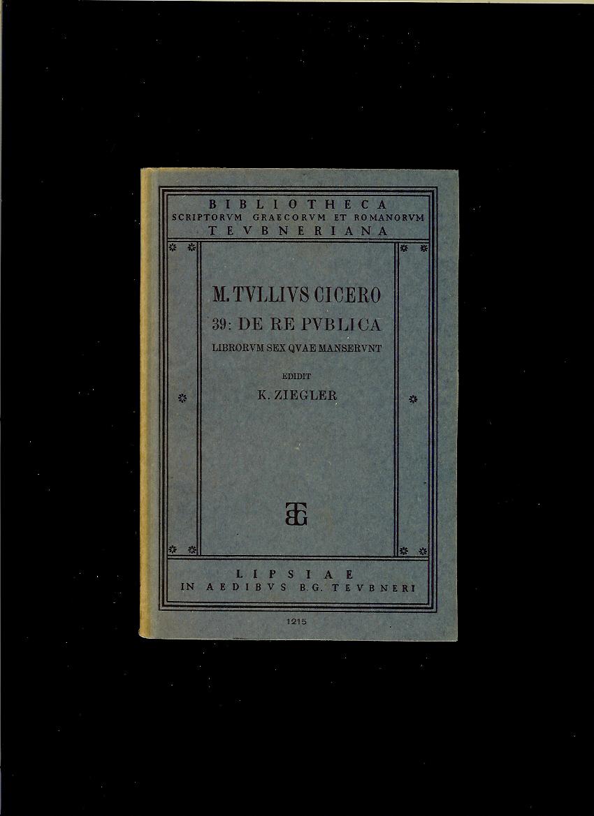 Marcus Tullius Cicero: De re publica /1929/