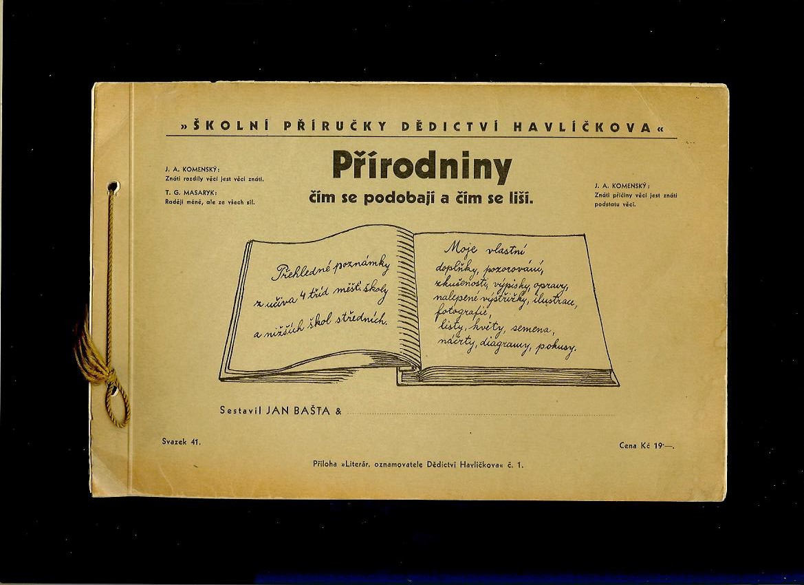 Jan Bašta (zost.): Přírodniny - čím se podobají a čím se liší /1931/