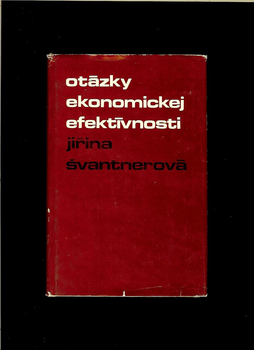 Jiřina Švantnerová: Otázky ekonomickej efektívnosti