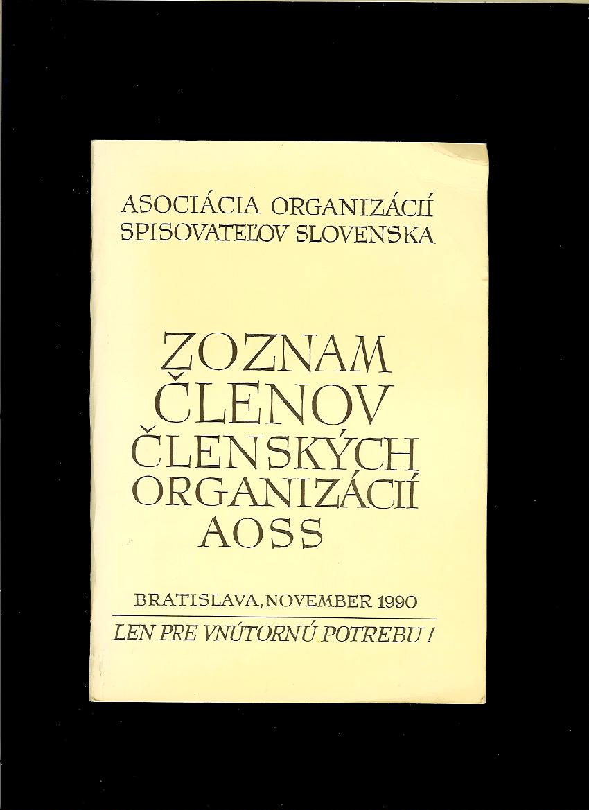 Zoznam členov členských organizácií AOSS