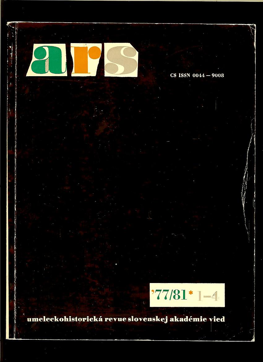 ARS Umeleckohistorická revue Slovenskej akadémie vied '77/81