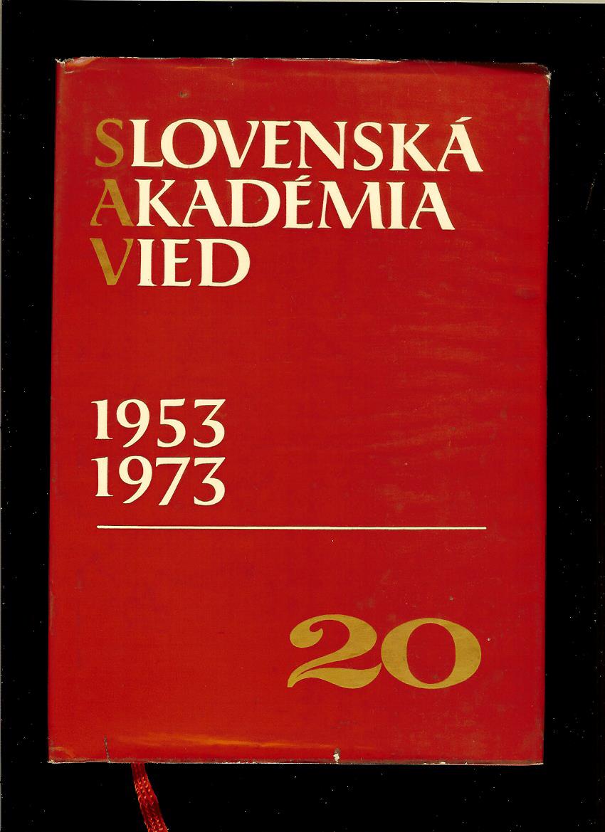 Slovenská akadémia vied 1953-1973