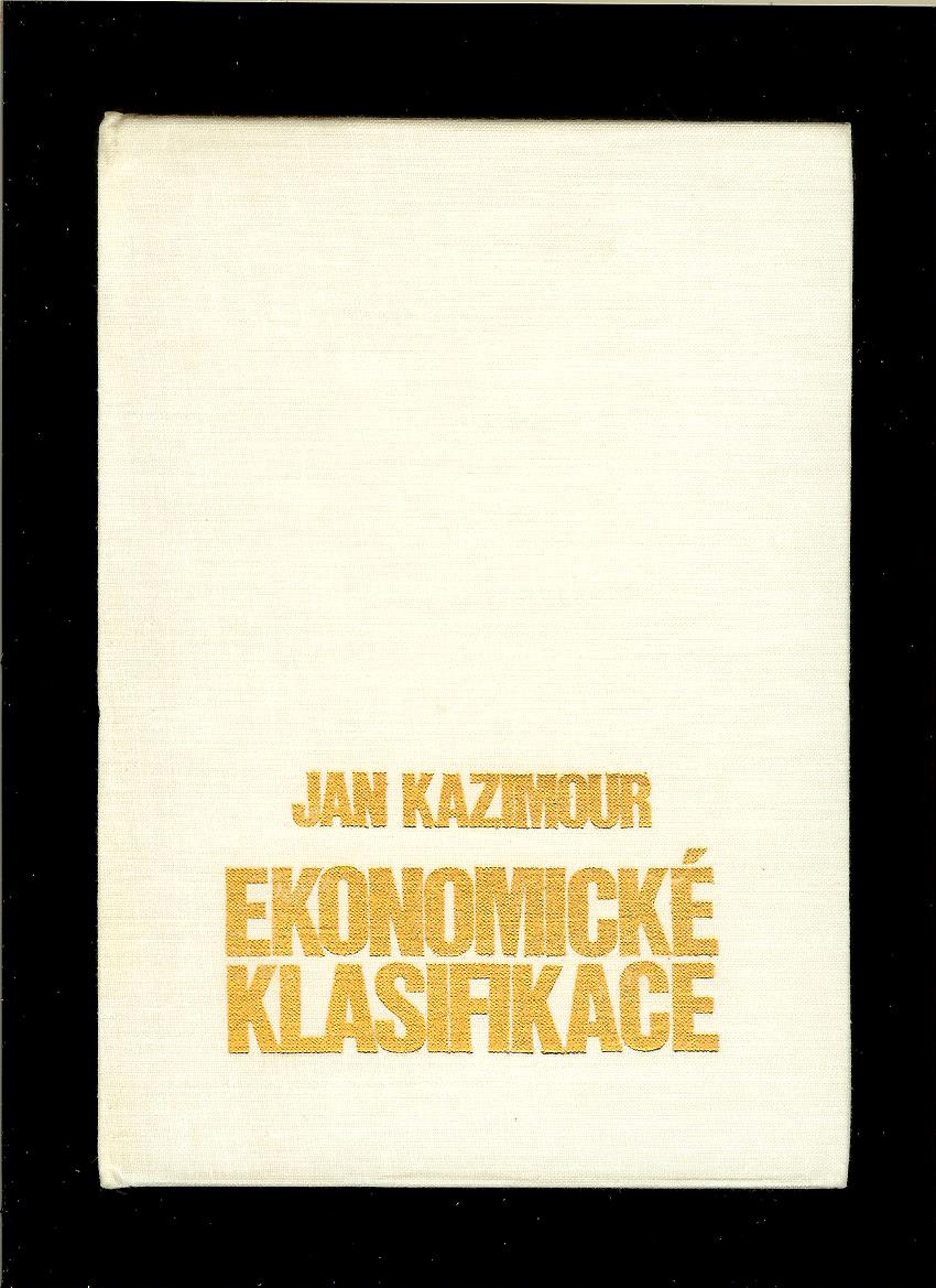 Jan Kazimour: Ekonomické klasifikace