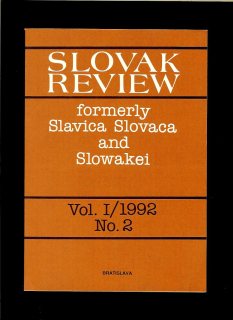 Jozef Hvišč a kol.: Slovak review. Formerly Slavica Slovaca and Slowakei