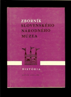 Kol.: Zborník Slovenského národného múzea 26 /ročník 1986/
